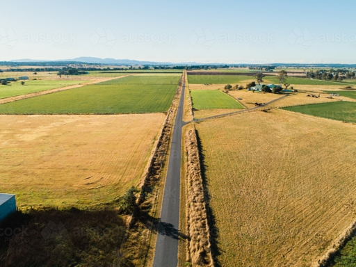 Aerial mapping view of agricultural land